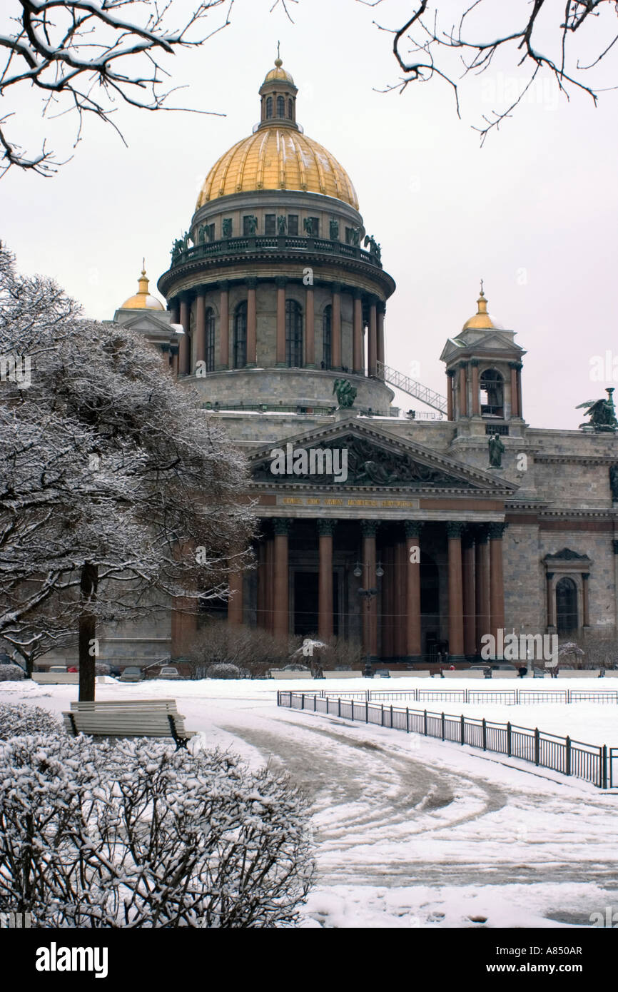 St. Isaaks Kathedrale oder Isaakievskiy Sobor, St Petersburg, Russland. Stockfoto