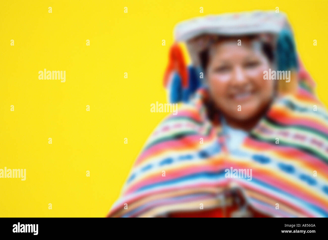 Peru. Pisac indischen Markt. Frau in traditioneller Kleidung. Stockfoto