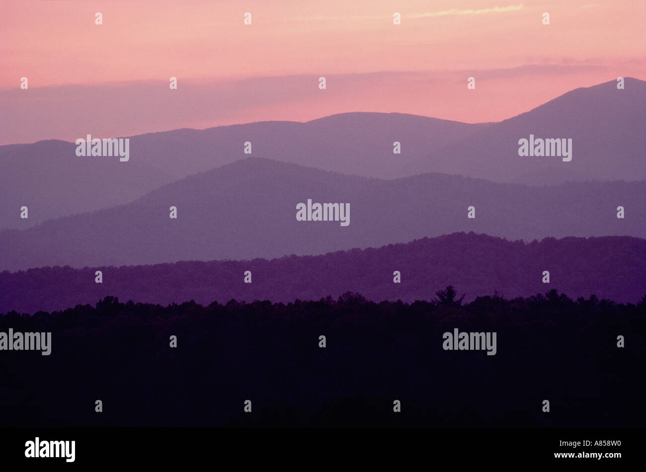 Vereinigte Staaten von Amerika. Virginia. Blue Ridge Mountains. Stockfoto