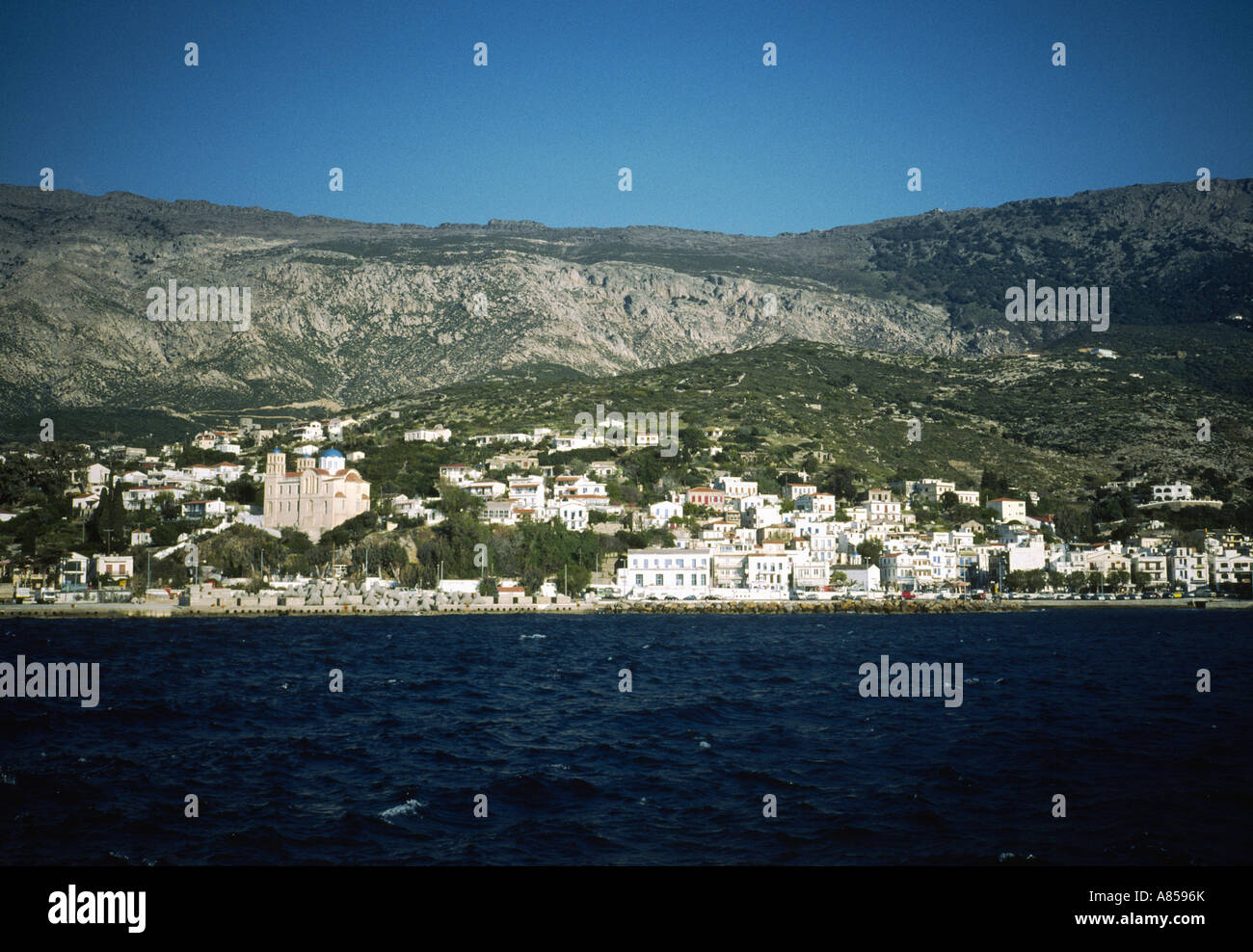 Agios Kyrikos, Insel Ikaria, Griechenland (gedreht auf Kodachrome 64) Stockfoto