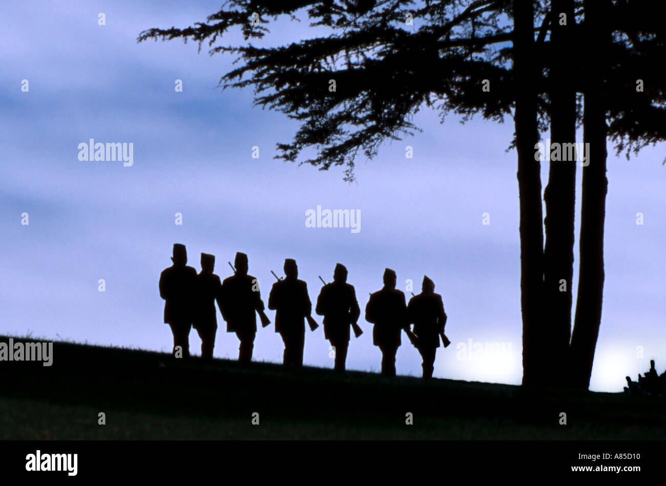 Trauerfeier für militärischen veteran Stockfoto