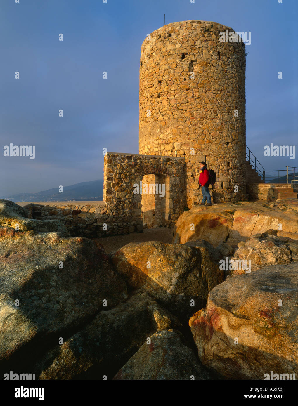 BURRIACH BURG, CABRERA DE MAR, PROVINZ BARCELONA, KATALONIEN, SPANIEN Stockfoto