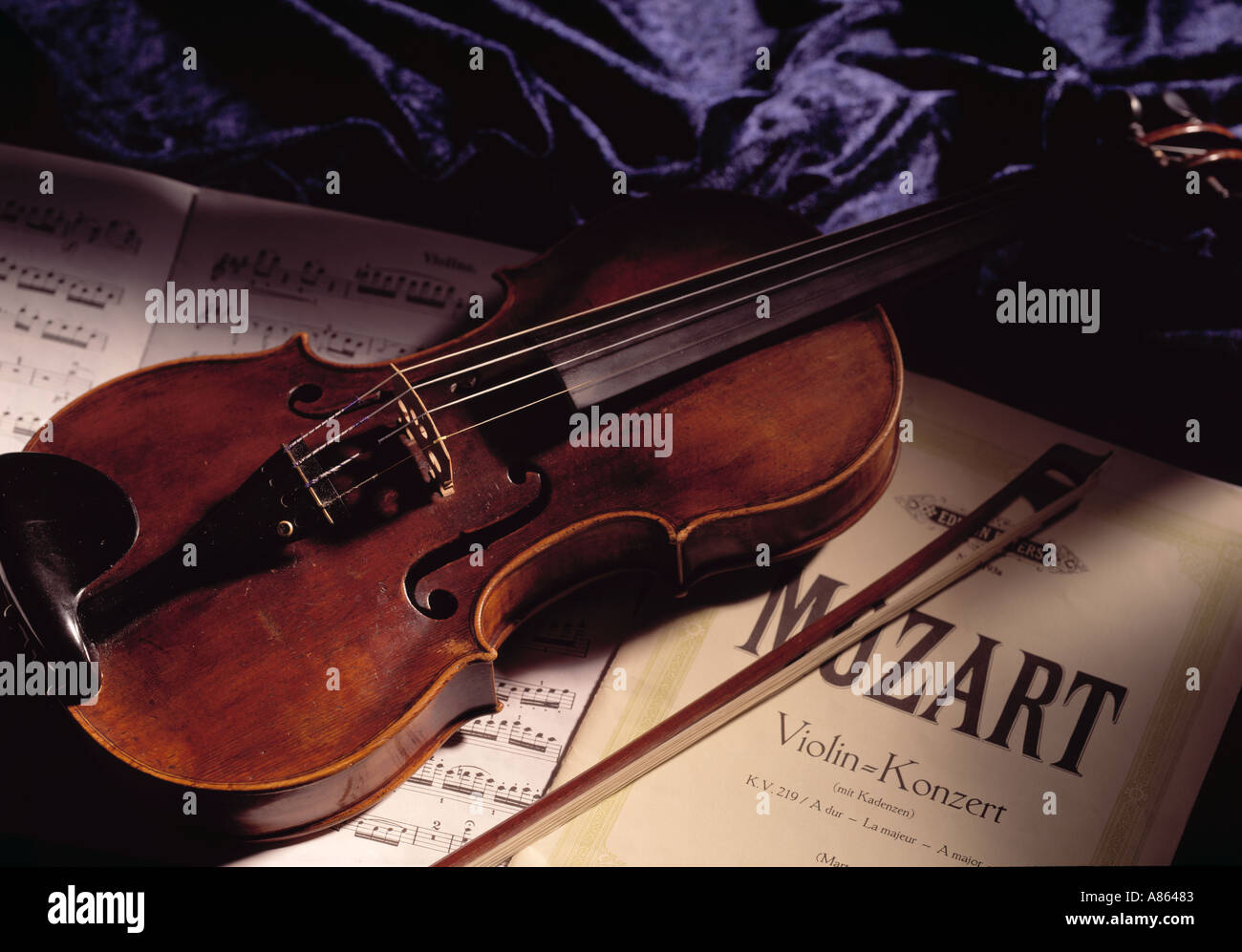 Eine Geige für Mozart Stockfoto
