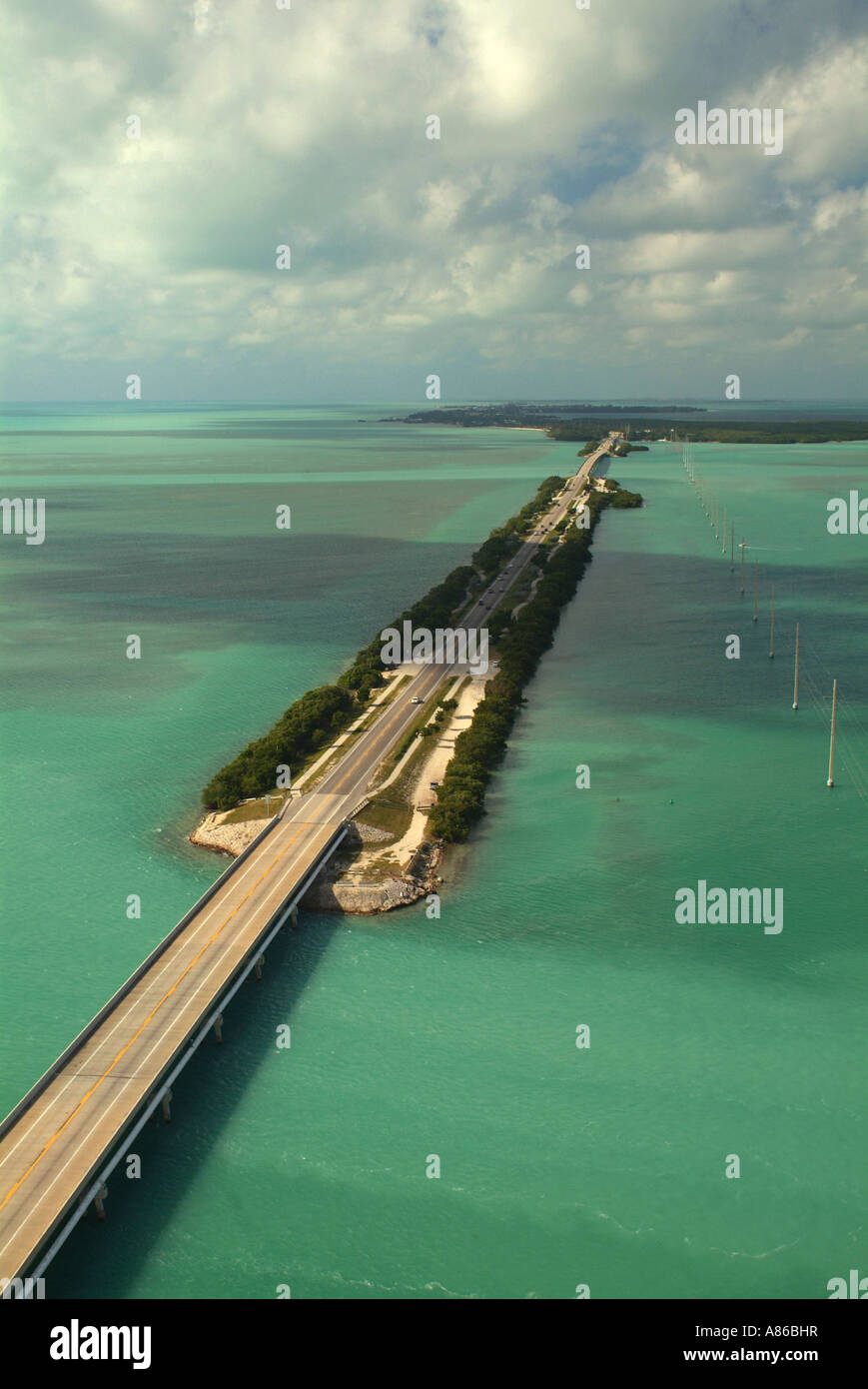 Luftbild der oberen Tasten in der Nähe von Islamorada Stockfoto
