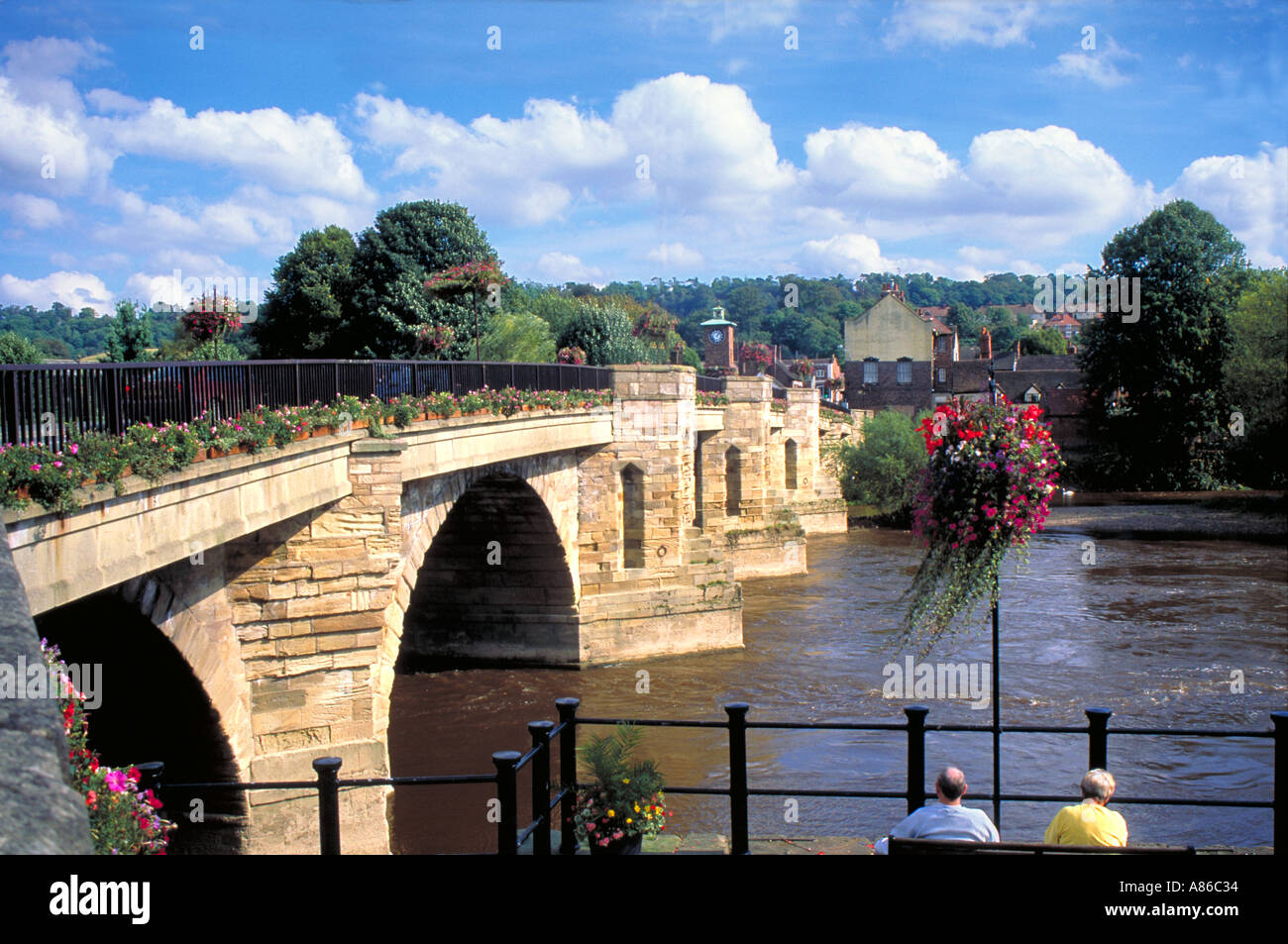 Brücke über den Fluss Severn Bridgnorth Shropshire Stockfoto
