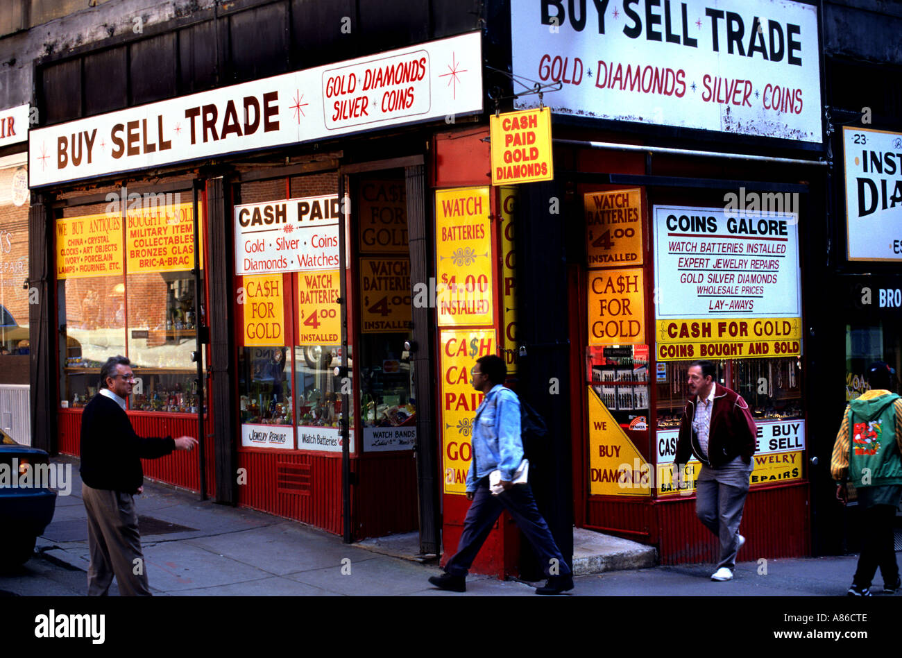 New Jersey Cash Gold Pawn Shop Deutschland Pfandleiher Stockfoto