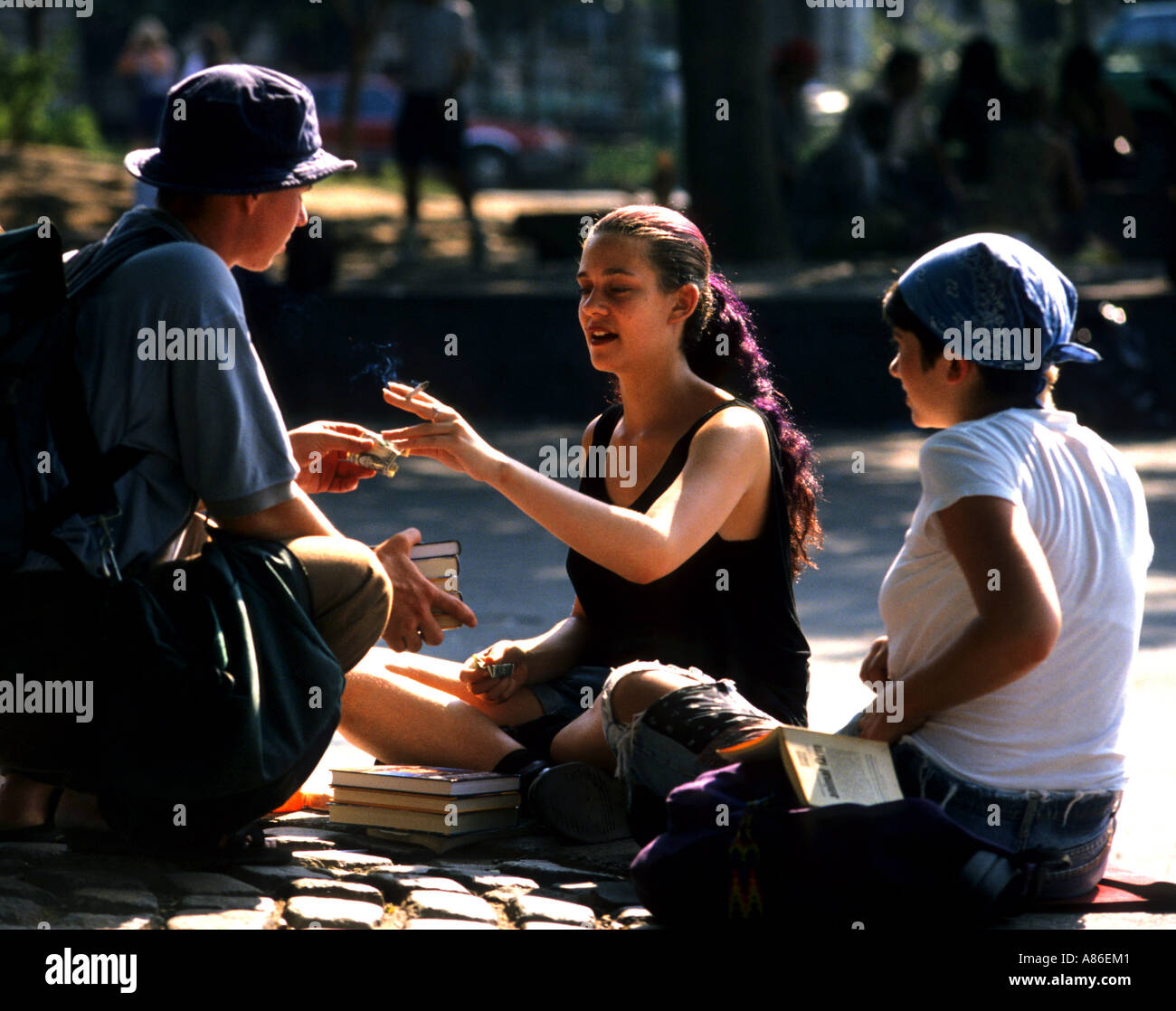 Washington Square Park West Village (Greenwich) Manhattan New York Vereinigte Staaten von Amerika Stockfoto