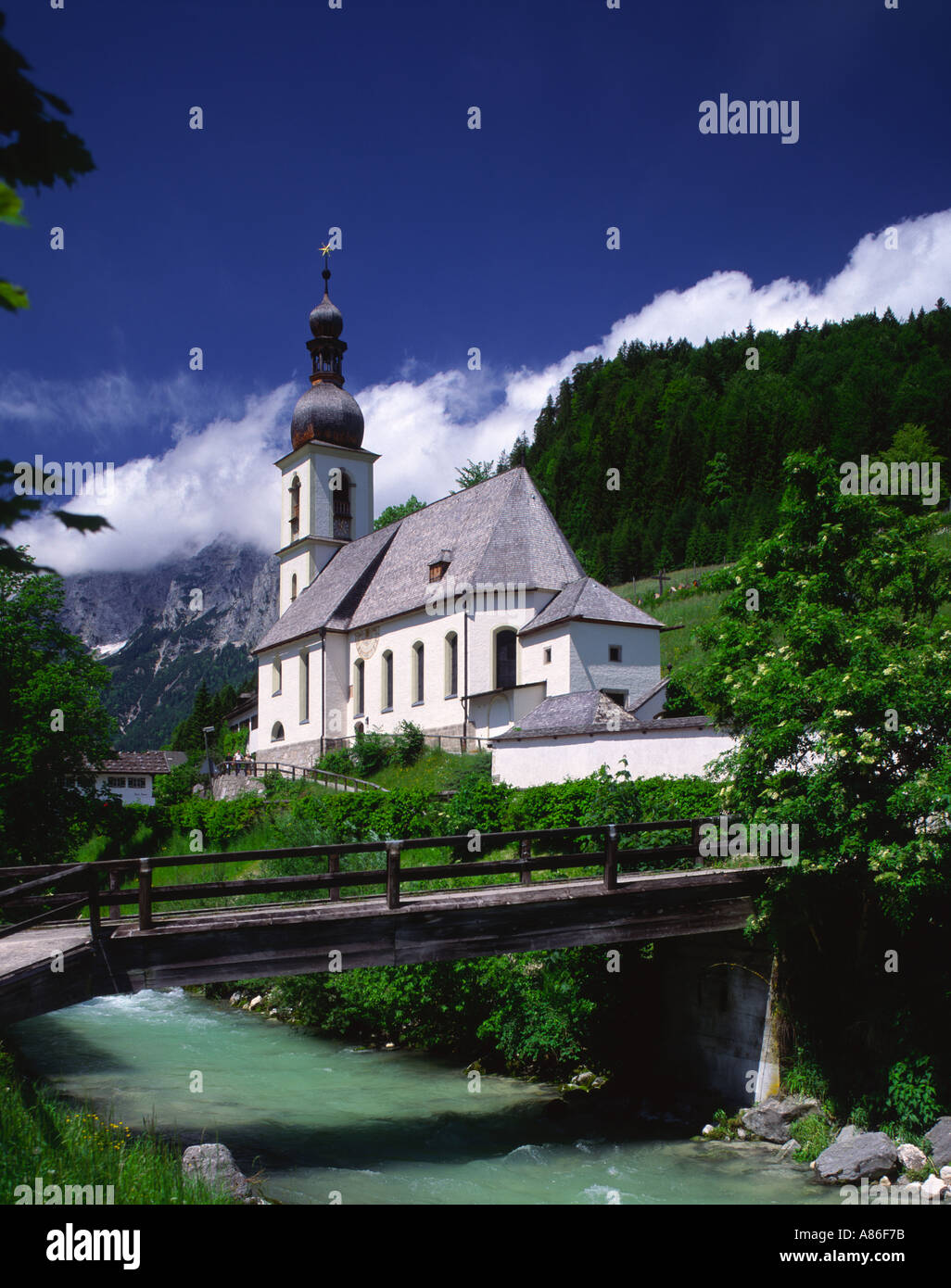 Ramsau Kirche Bayern Deutschland Stockfoto