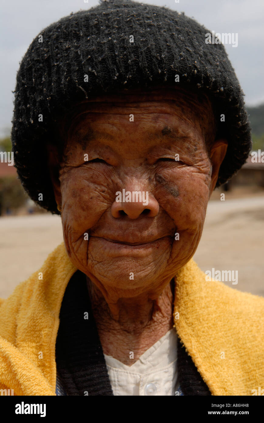 Porträt Frau Phou Khoun Laos Stockfoto