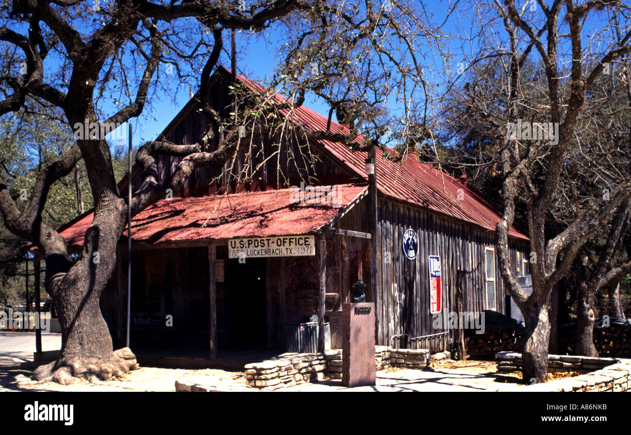 US Post Office Vereinigte Staaten Texas USA Texas Hill Country Restaurant Cafe Luckenbach General Store Saloon Stockfoto