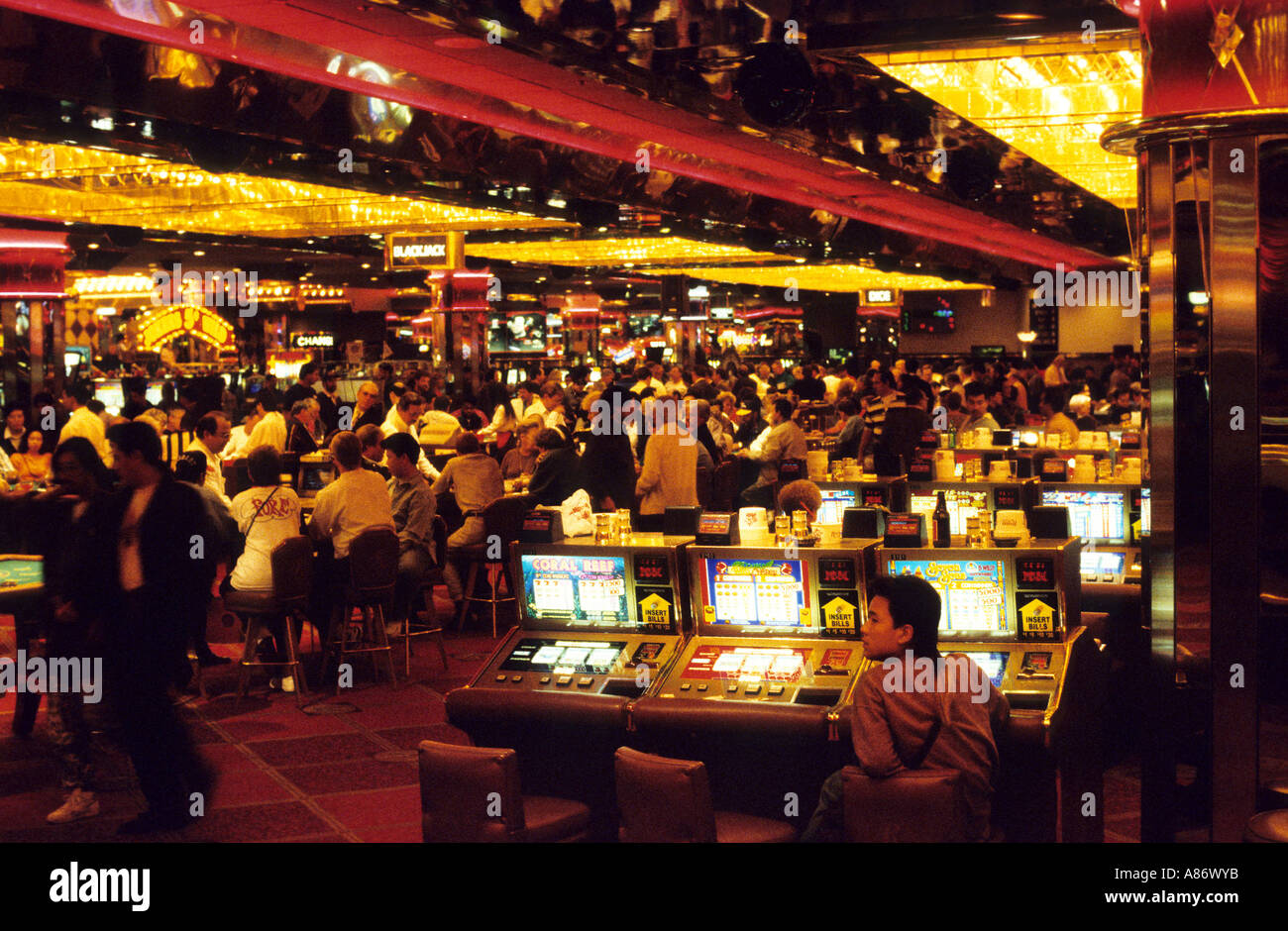 Nevada Las Vegas Aufregung Symbol Nacht Leben Nachtleben Gewinn süchtig lose Süchtigen Vermögen zu gewinnen Spiel Chance Spielgeld Stockfoto