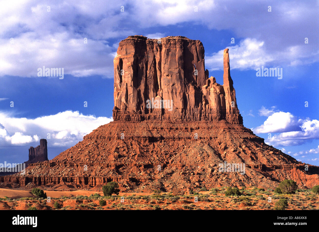 Utah Monument Valley Navajo-Indianern, die roten Berge Stockfoto