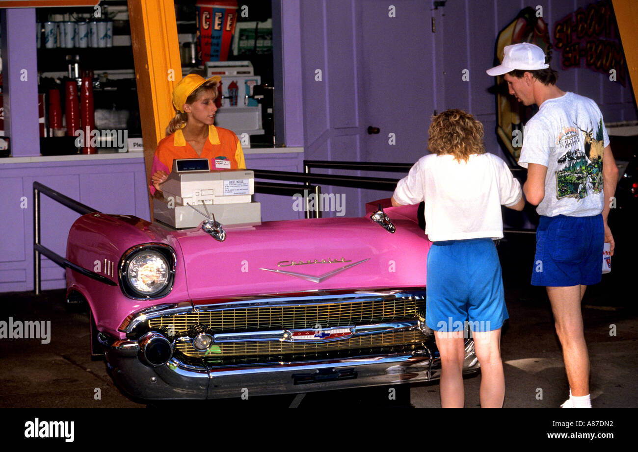 Rosa Auto Restaurant Florida Restaurant Take Away Stockfoto