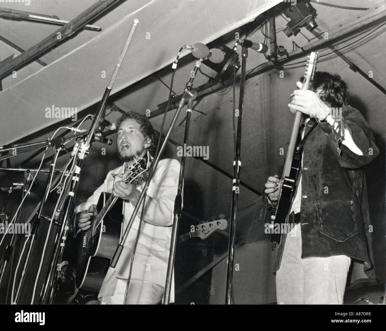 BOB DYLAN auf dem Isle Of Wight Festival am 31. August 1969 Stockfoto