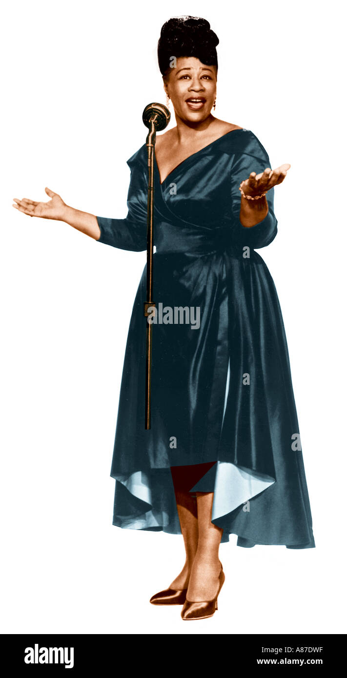 ELLA FITZGERALD (1917-1996) US-Jazzsängerin. Farben Stockfoto