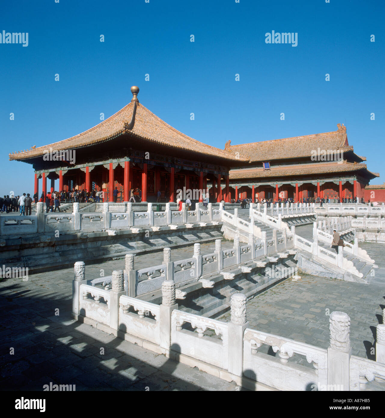 Bao He Dian Hall, Hofburg, Verbotene Stadt, Peking, China. Aufgenommen im Jahr 1987. Stockfoto