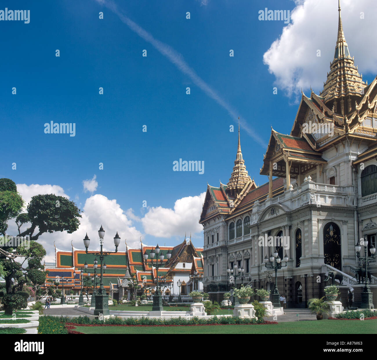 Chakri Mahaprasad Halle, großer Palast, Bangkok, Thailand Stockfoto