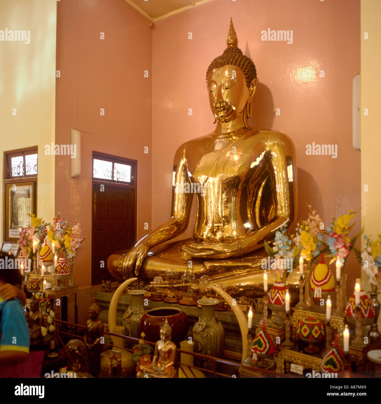 Statue des goldenen Buddha, Wat Traimit, Bangkok, Thailand Stockfoto