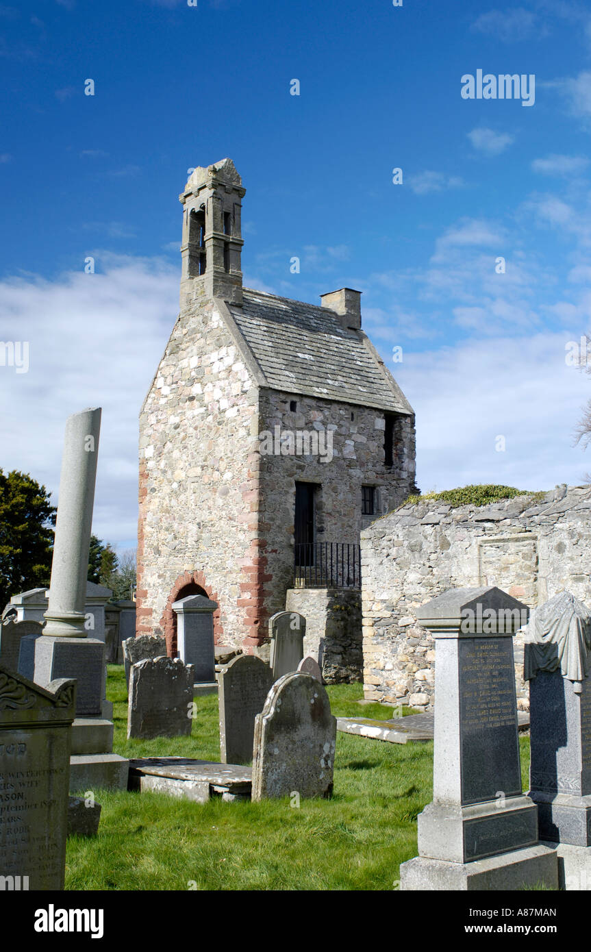 Alte Kirche Fordyce und Kirkyard Banff-shire Stockfoto