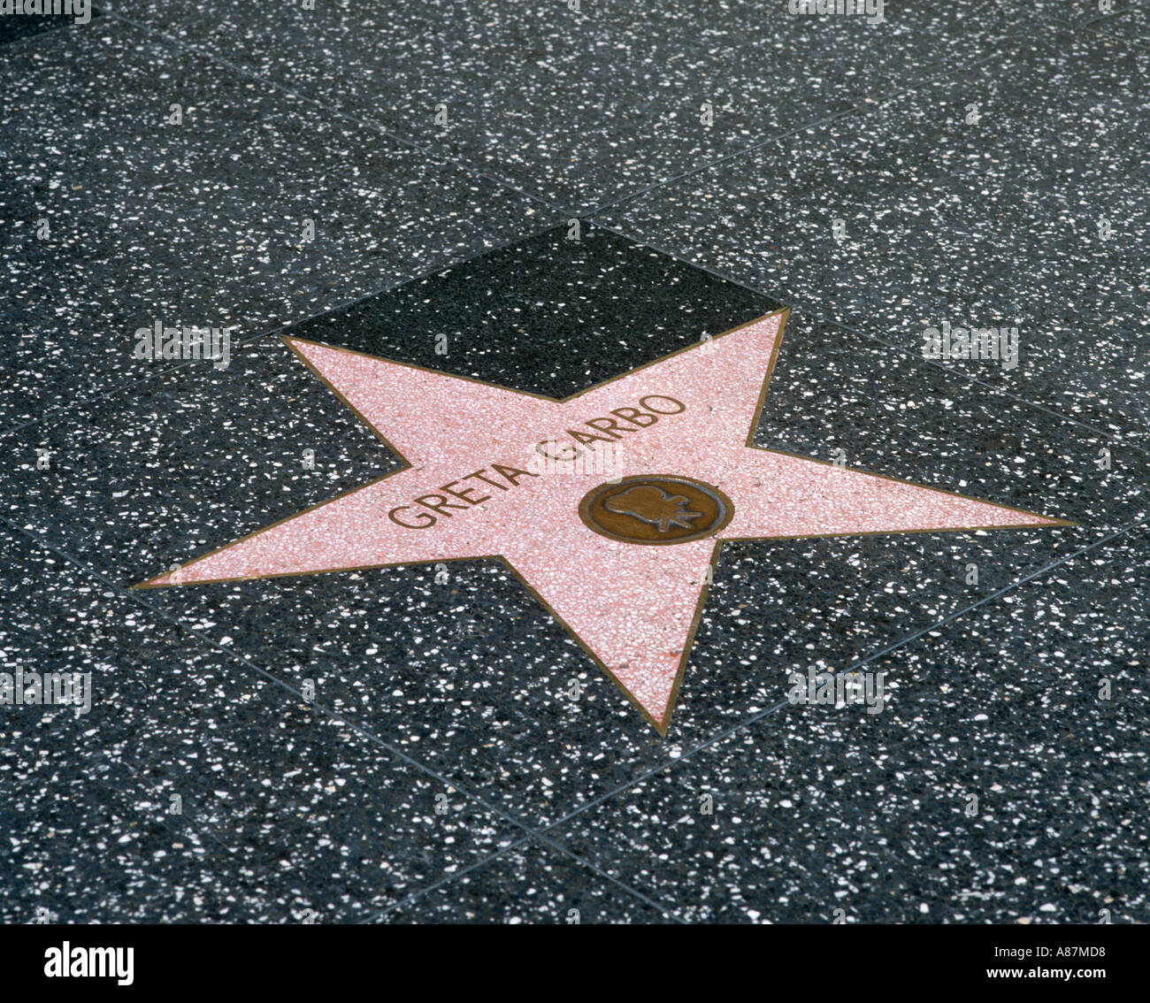 Greta Garbo Stern auf dem Hollywood Walk of Fame, Los Angeles, Kalifornien, USA Stockfoto