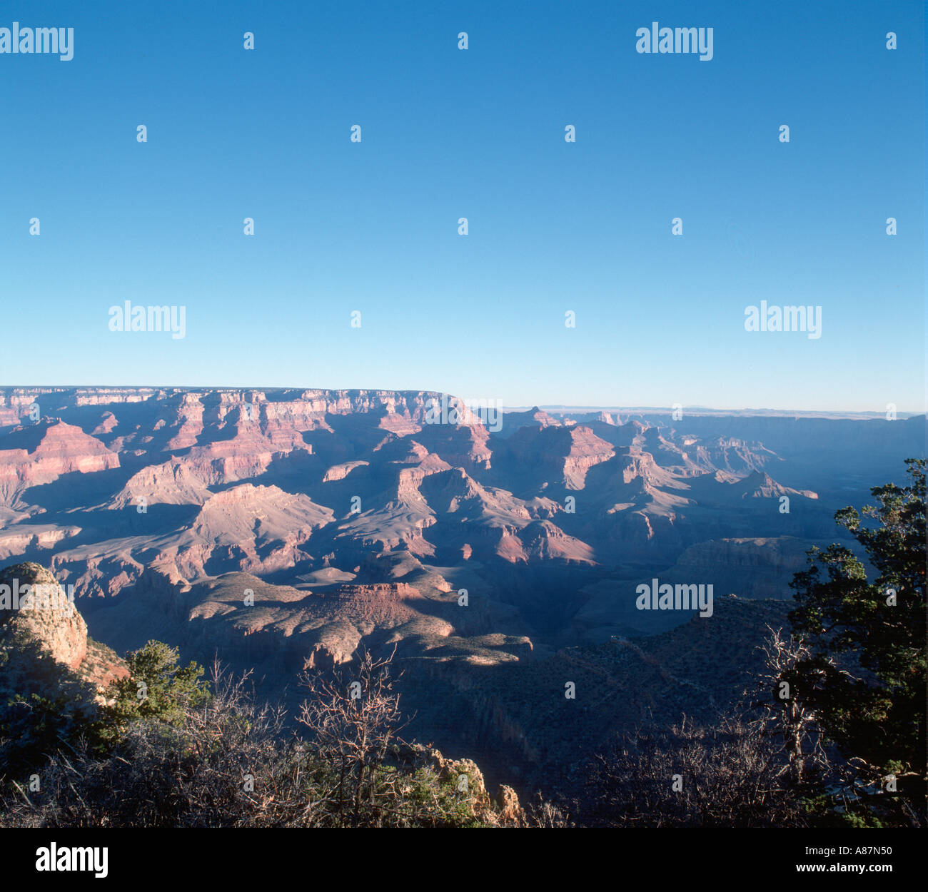 Am frühen Morgen Blick vom South Rim, Grand Canyon, Arizona, USA Stockfoto