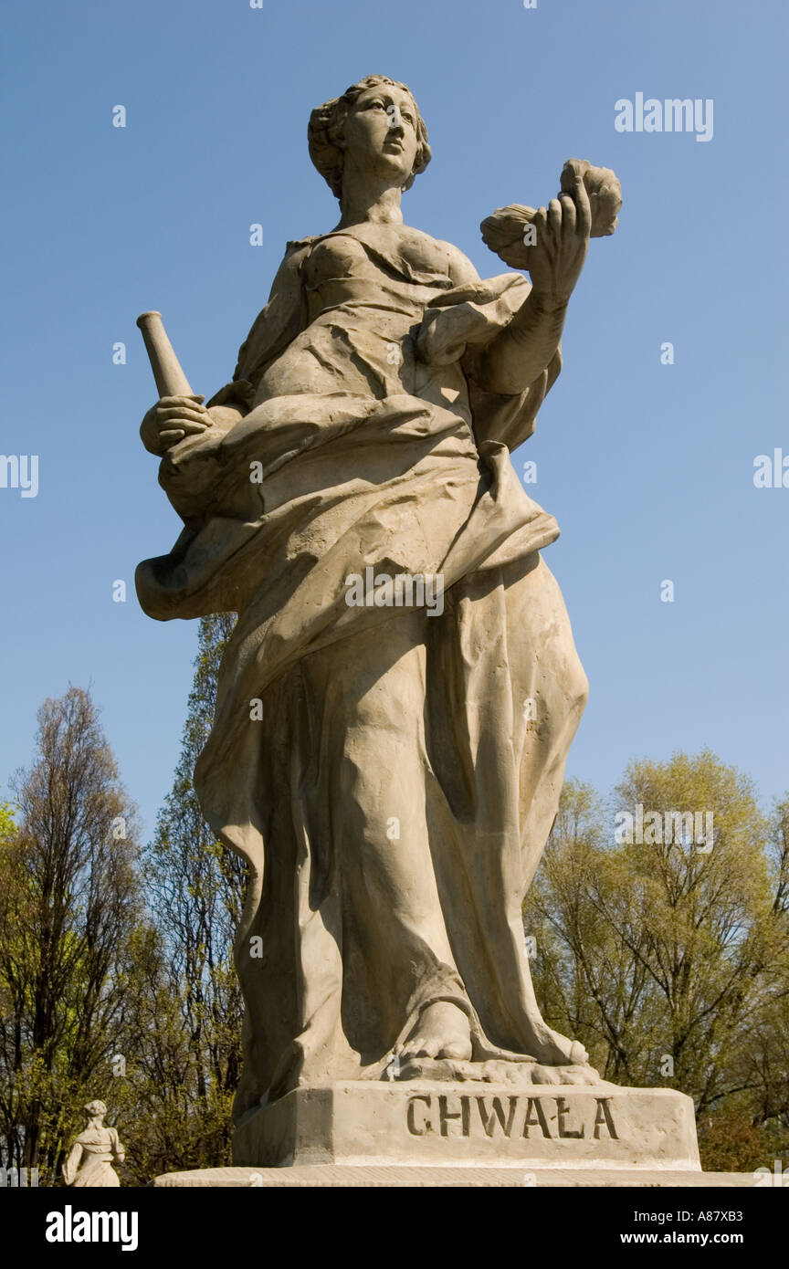 Barockstatue der Herrlichkeit in Saski sächsischen Park, Warschau, Mazowieckie, Polen Stockfoto