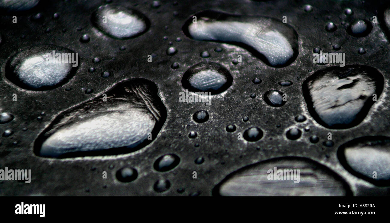 Globuli von gefrorenem Wasser Stockfoto