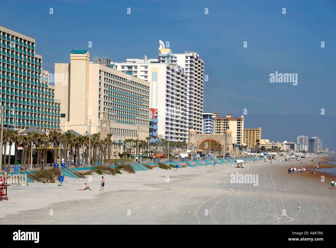 Daytona Beach Florida FL ist ein beliebtes Touristenziel Stockfoto