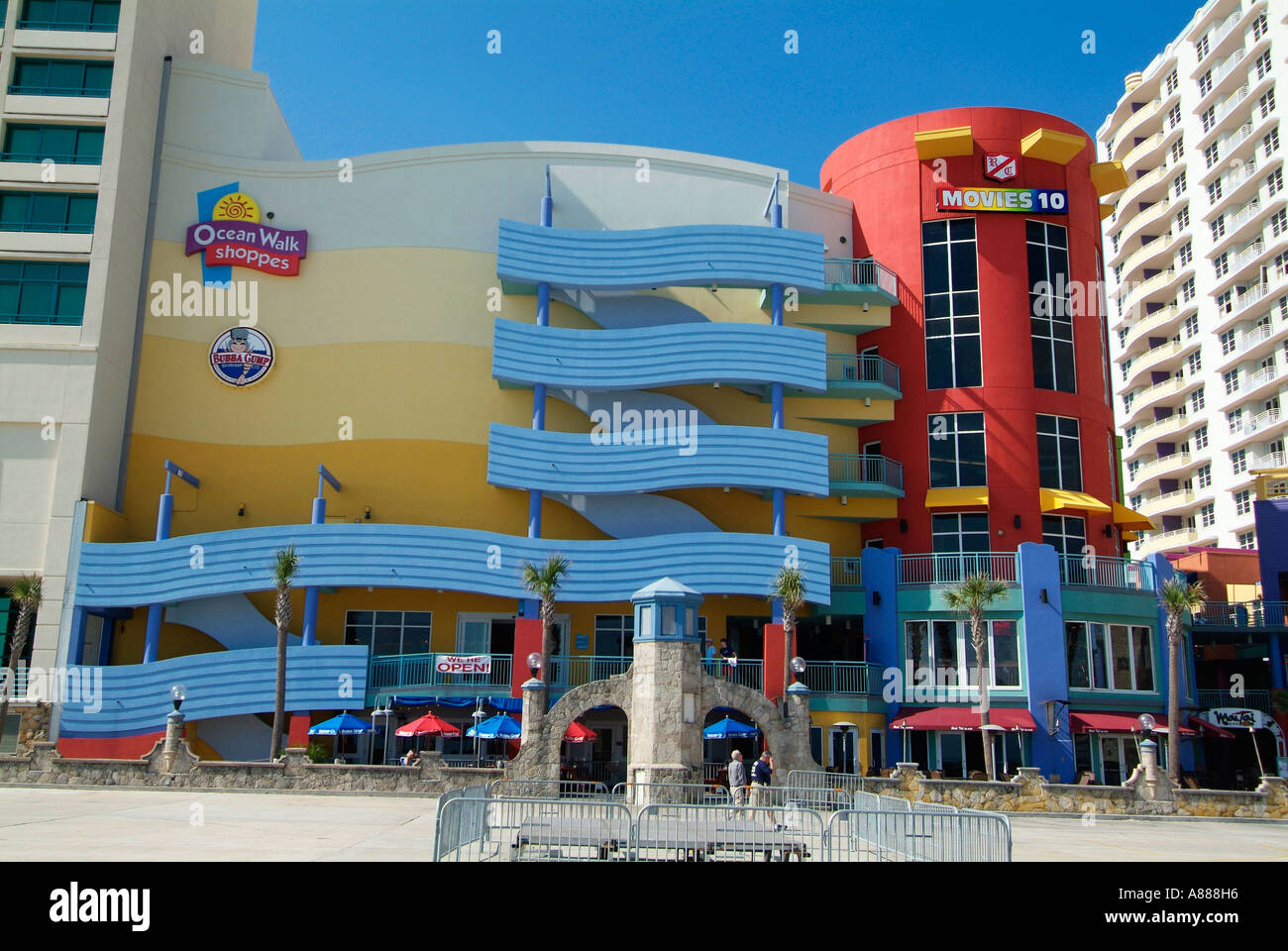 Ocean Walk Shopping Einkaufsviertel am Strand von Daytona Beach Florida FL Stockfoto