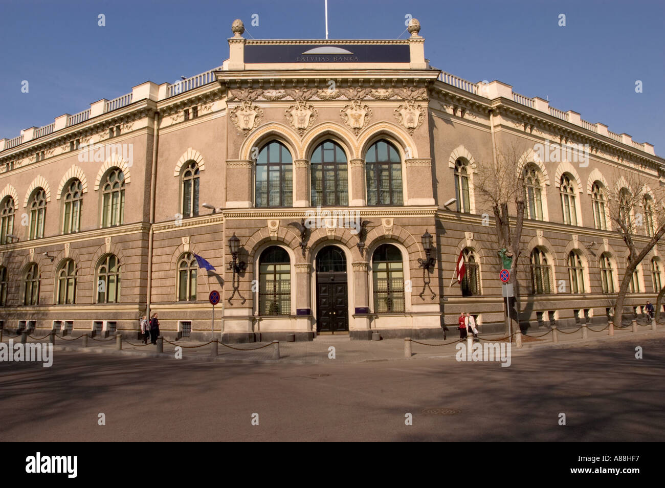 Die Bank von Lettland Gebäude Riga Lettland Stockfoto