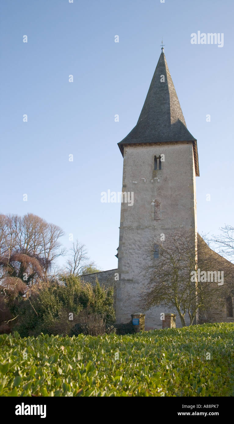 Sächsische Heilige Dreifaltigkeitskirche in bosham Stockfoto