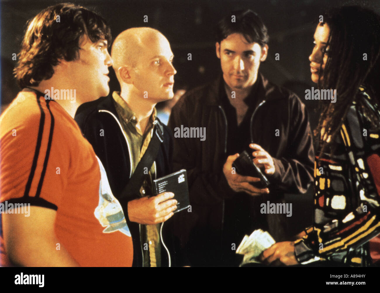 HIGH FIDELITY 2000 Buena Vista Film mit aus l: Jack Black, Todd Louiso, John Cusack, Lisa Bonet Stockfoto