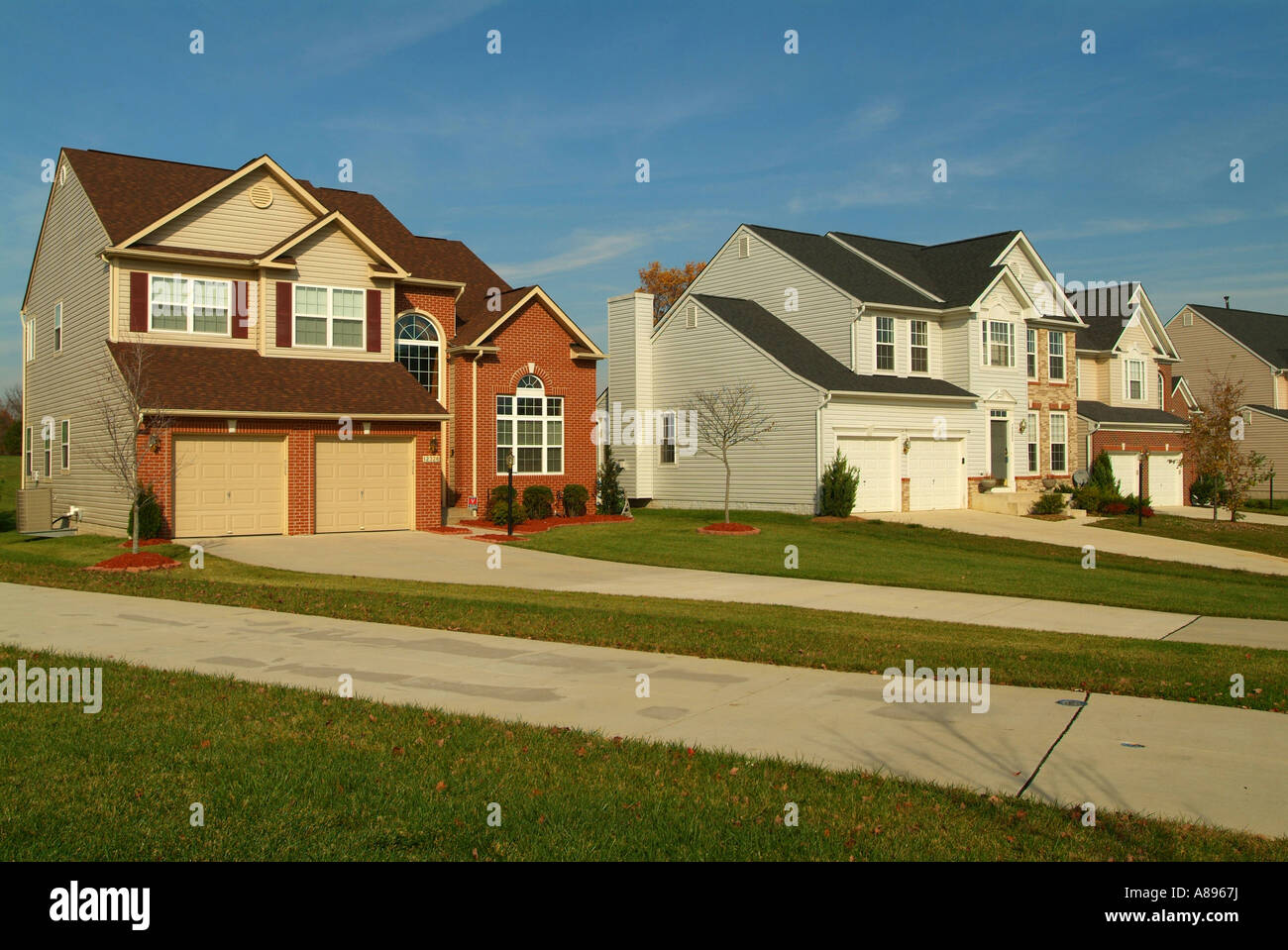 Einzelne Familienheime Bowie, Maryland USA Stockfoto