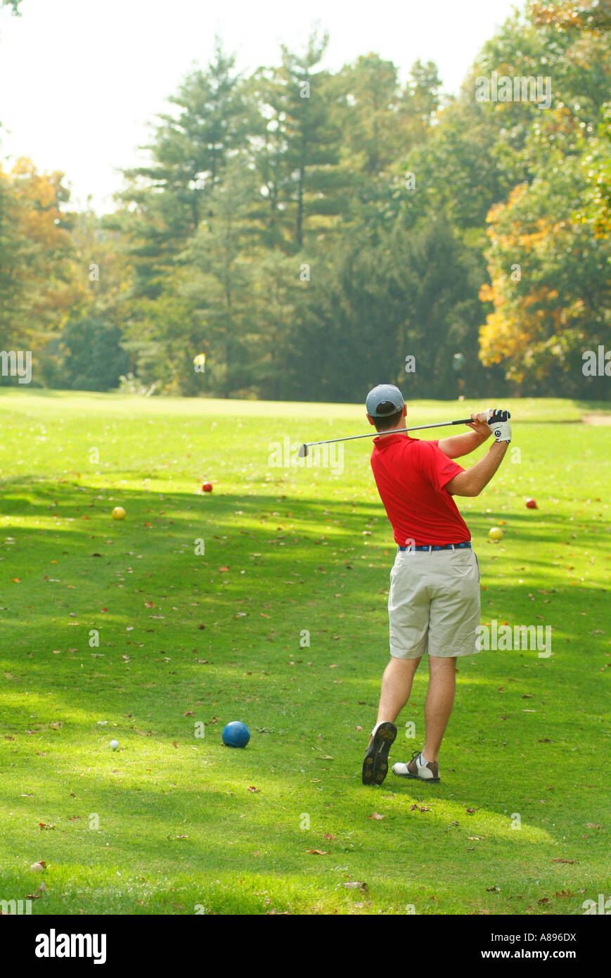 USA Maryland Sligo Creek öffentlicher Golfplatz fallen Stockfoto