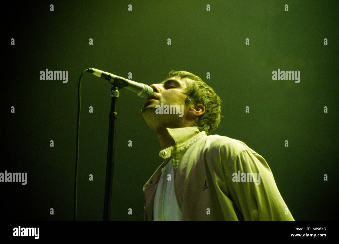 Oase in Birmingham live spielen Liam Gallagher Stockfoto