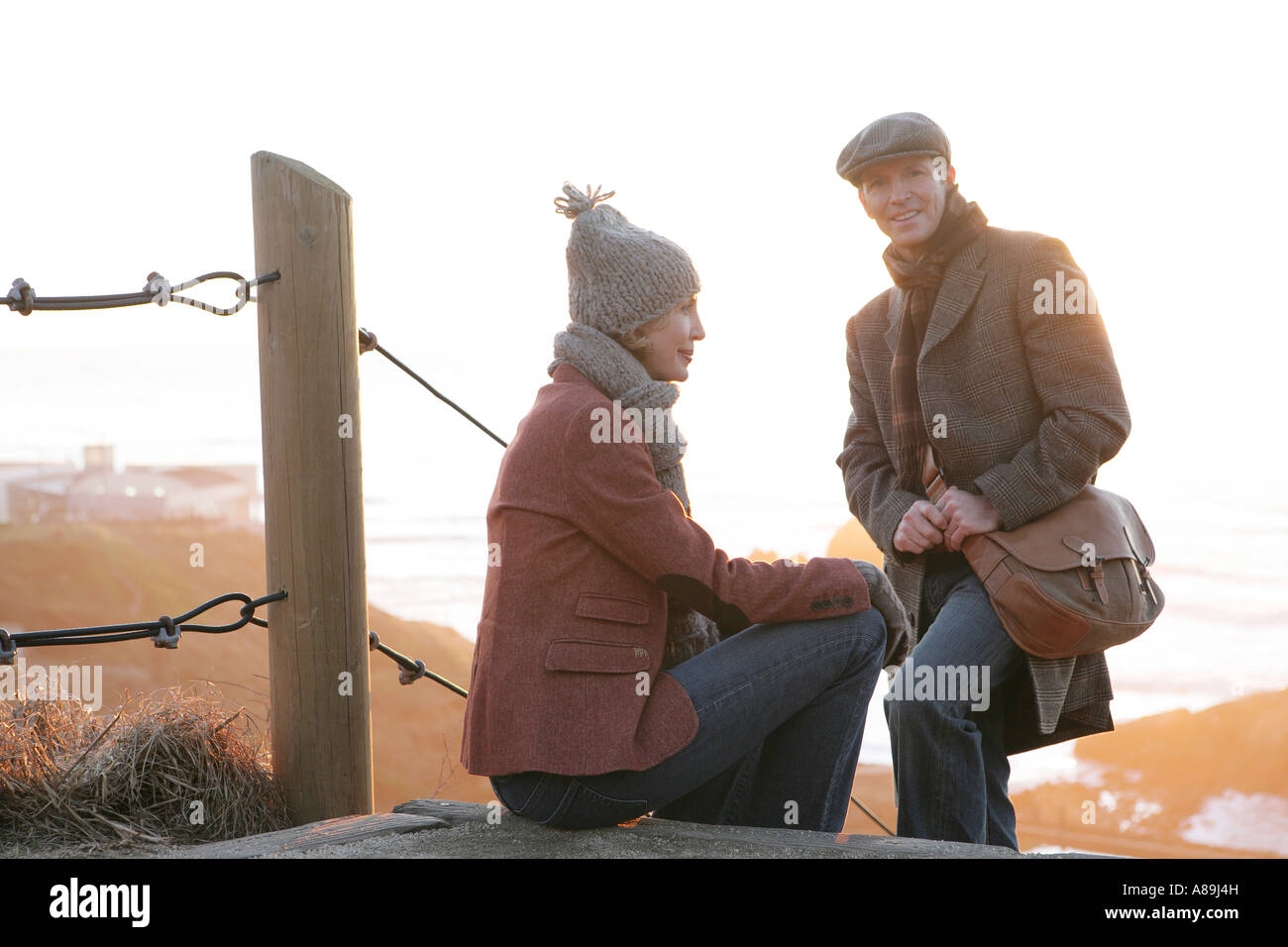 Paar am Meer Stockfoto