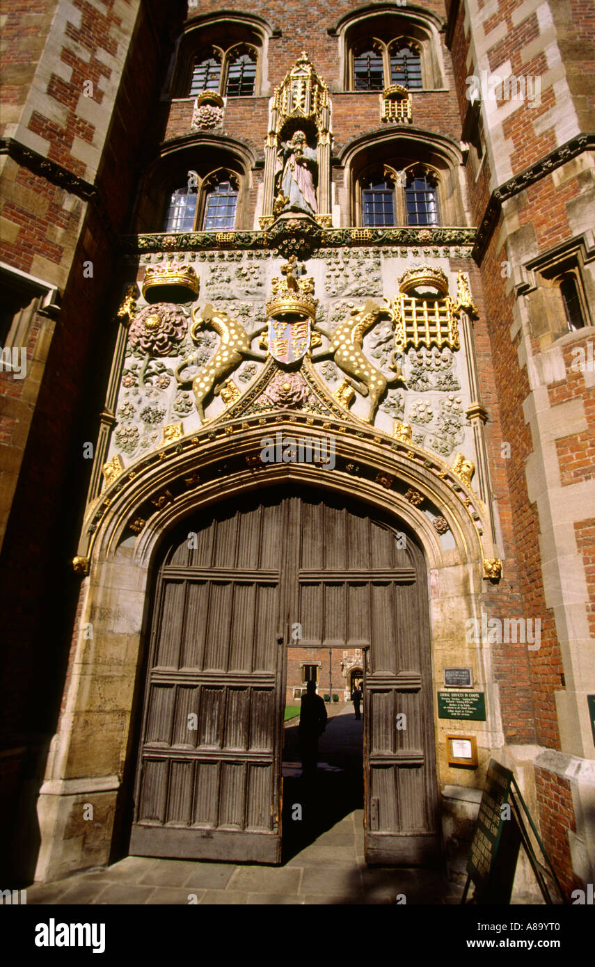 Cambridge St Johns College gateway Stockfoto
