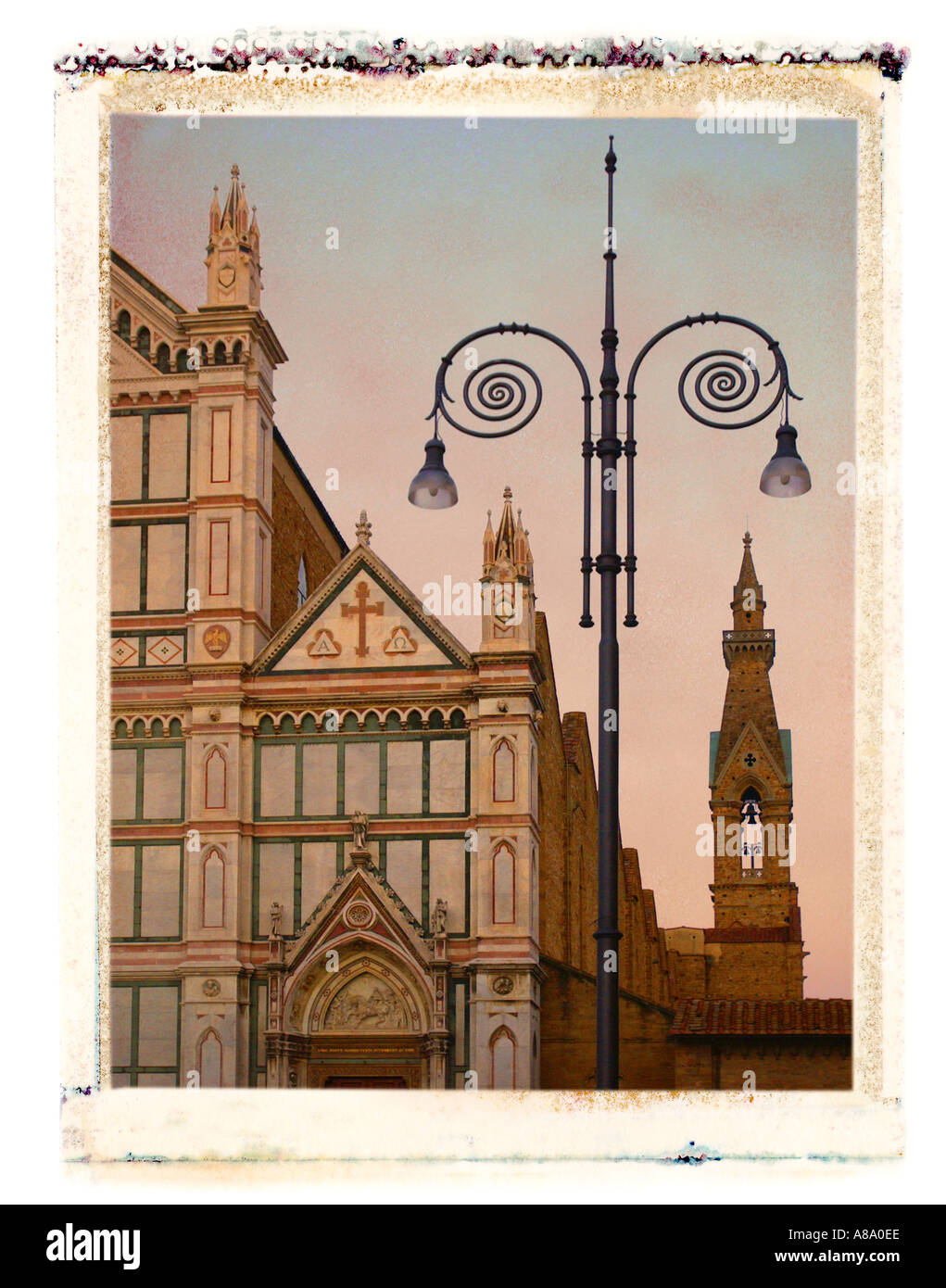 Piazza Santa Croce Florenz Italien Stockfoto