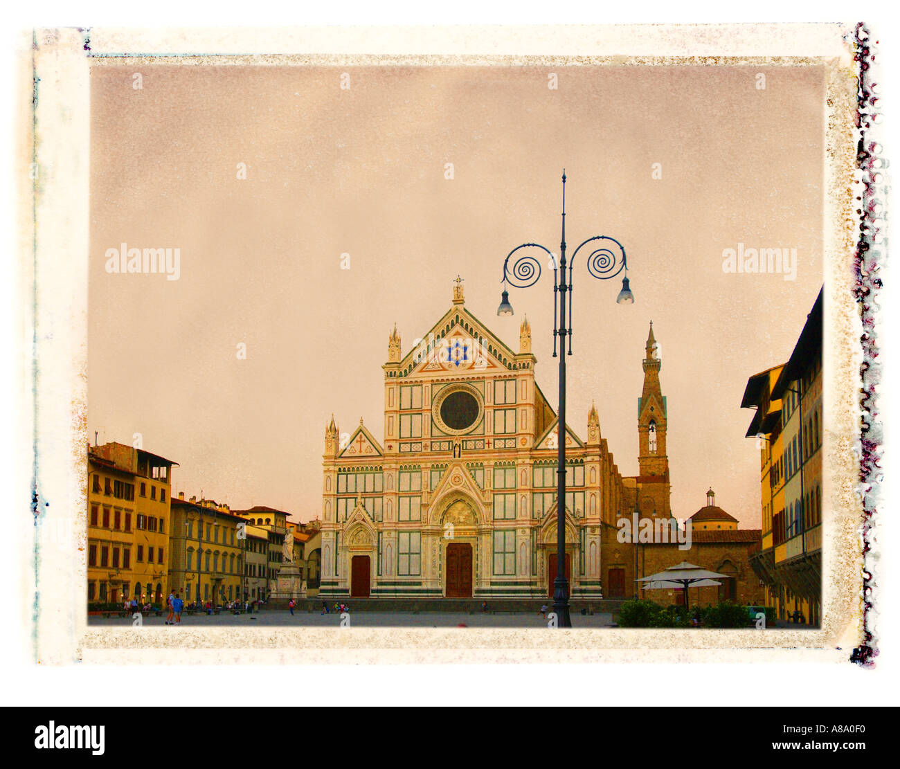 Piazza Santa Croce Florenz Italien Stockfoto