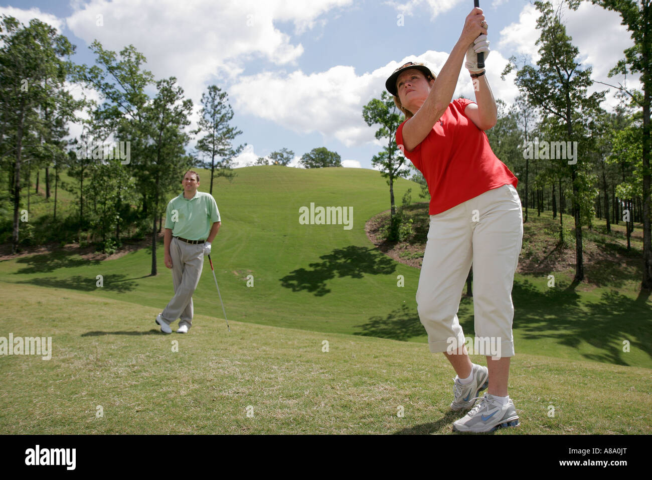 Alabama Hoover, Renaissance Ross Bridge Golf and Spa Resort, Robert Trent Jones Golf Trail, Erwachsene, Erwachsene, Frauen, Dame, Spieler, Besucher reisen t Stockfoto