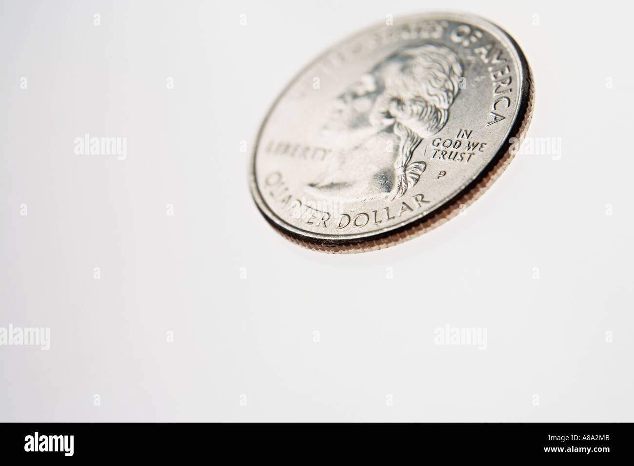 Viertel-Dollar-Münze Stockfoto