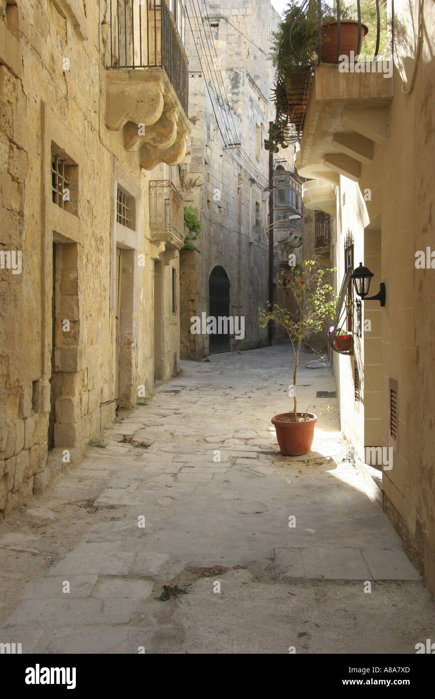 Gassen von Vittoriosa Malta Stockfoto