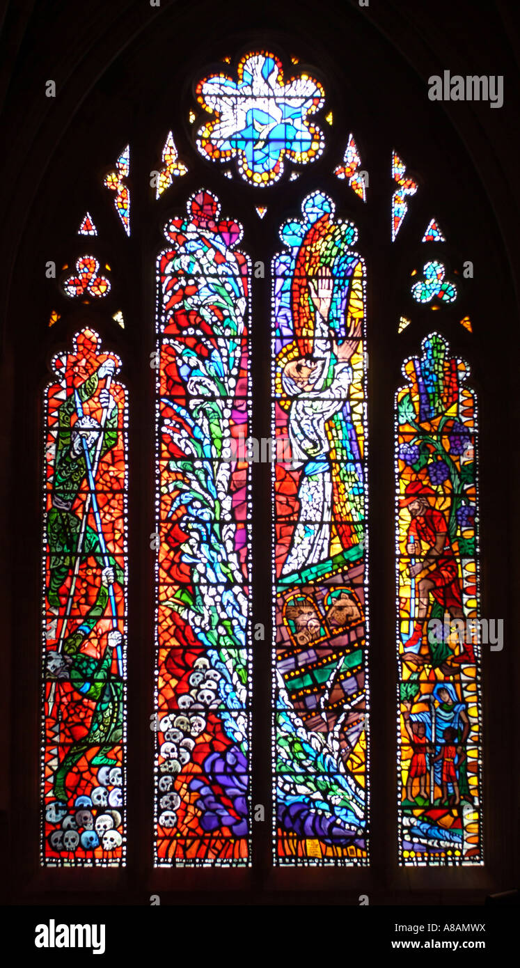 Glasmalerei USA Washington DC der Washington National Cathedral Stockfoto