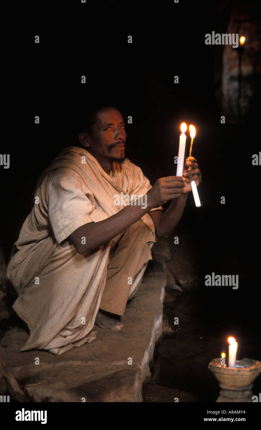 Mariam Habiti Fels gehauene Kirchenraum, östlichen Tigray, Äthiopien Stockfoto