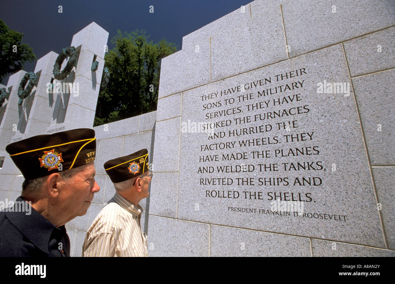 USA-Washington DC National World War II Memorial Stockfoto