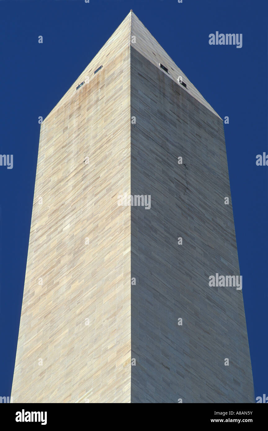 USA-Washington DC oben auf das Washington Monument Stockfoto
