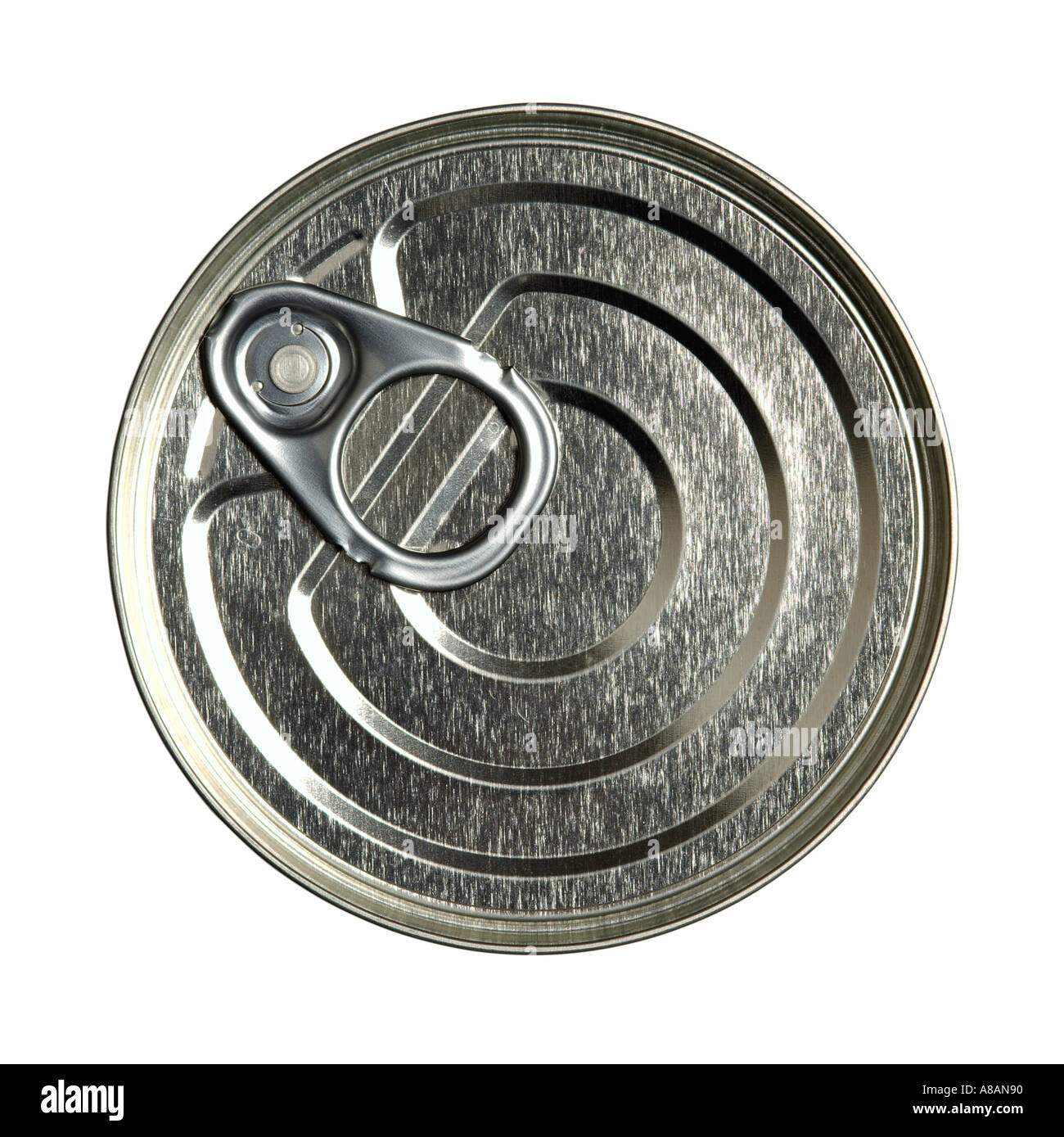 Blechdose Deckel Stockfoto