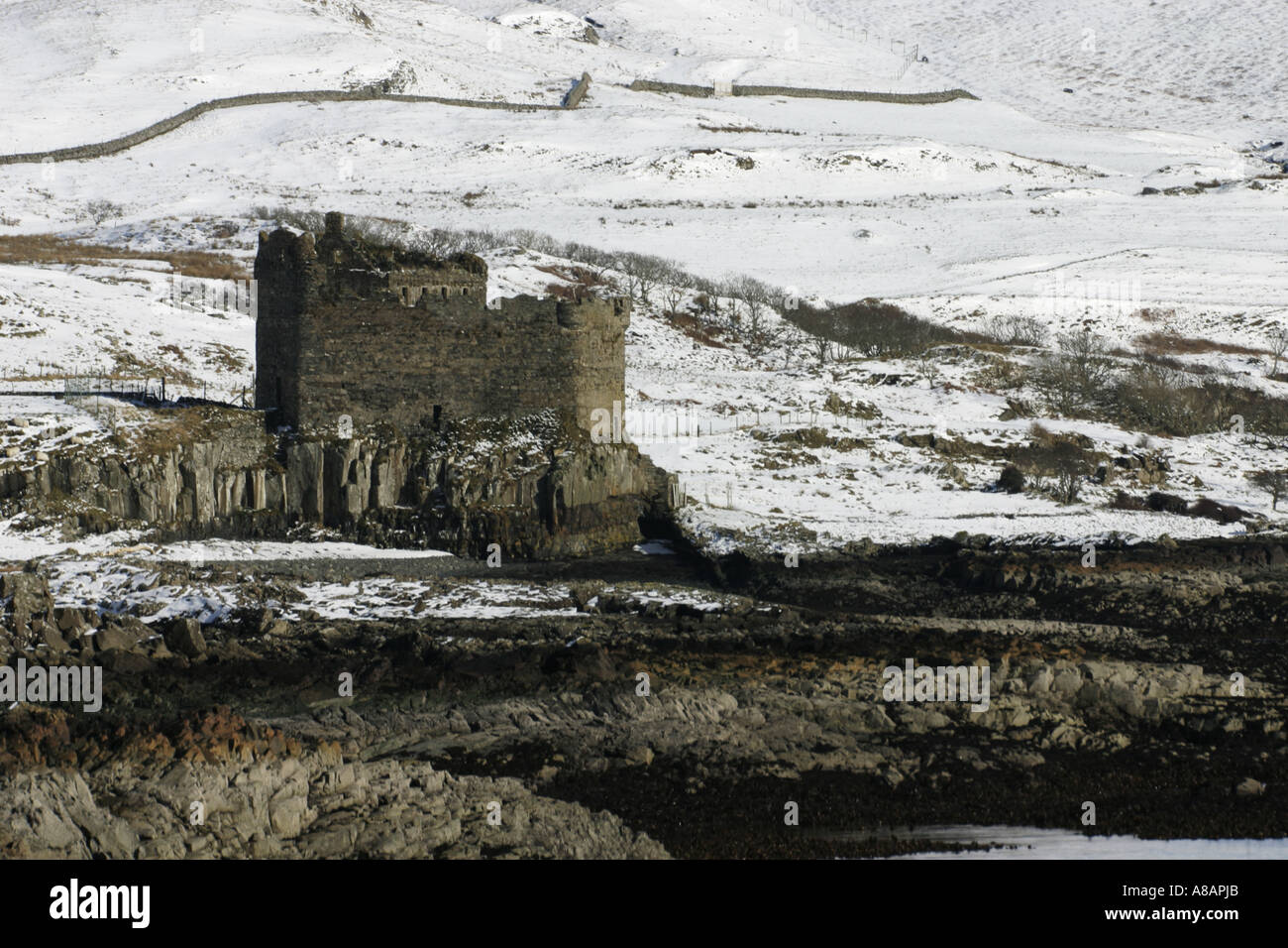 Mingarry Schloss in der Nähe von Kilchoan auf der Ardnamurchan-Halbinsel in Schottland Stockfoto