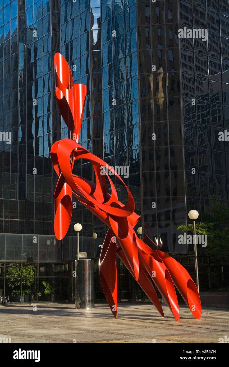 Skulptur von Alexander Liberman Führung Platz Oklahoma City Oklahoma USA Stockfoto