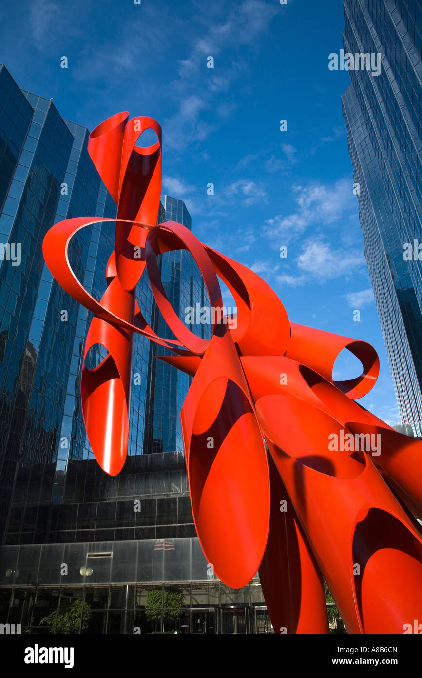 Skulptur von Alexander Liberman Führung Platz Oklahoma City Oklahoma USA Stockfoto